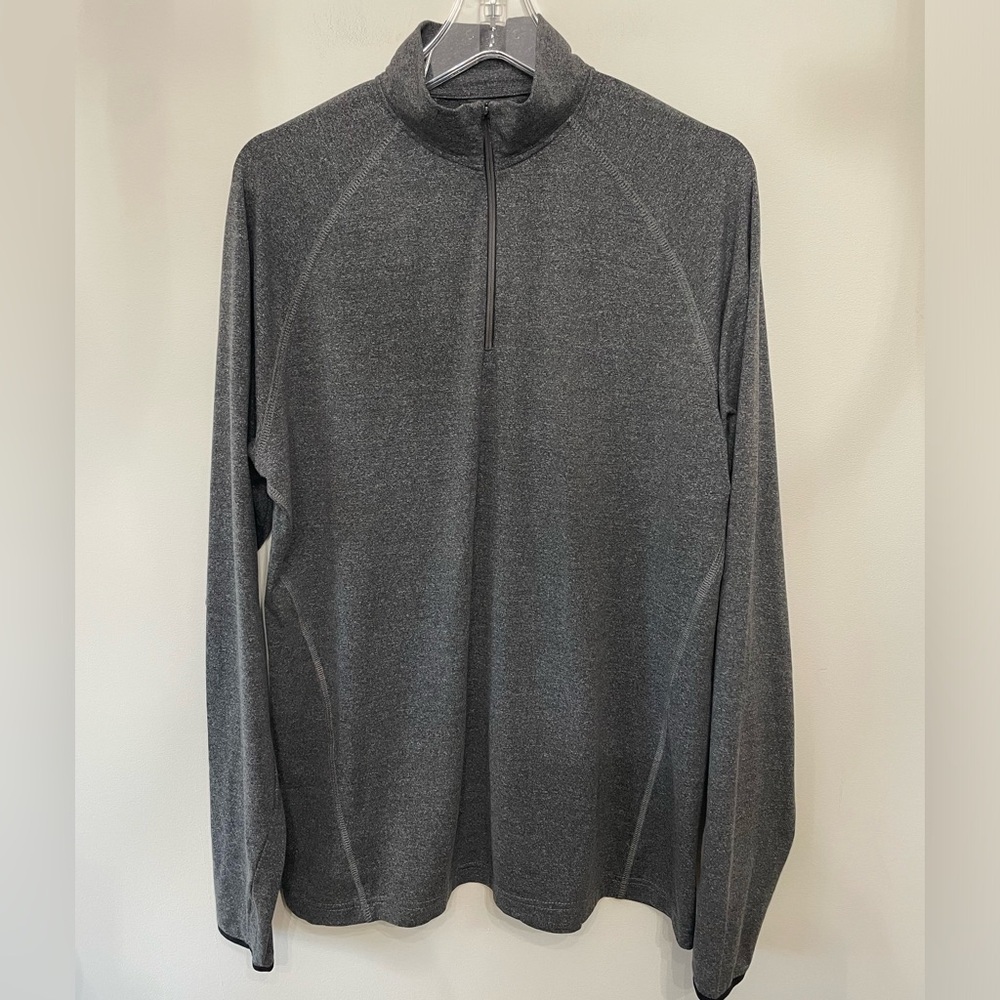 Nwt 01.Algo Performance 1/4 Zip Pullover Gray Ath… - image 1